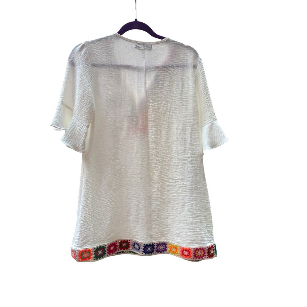 Cupshe Beach Cover Up With Colorful Crotchet Details S Beachy Resort Pool Cruise - Picture 3 of 6